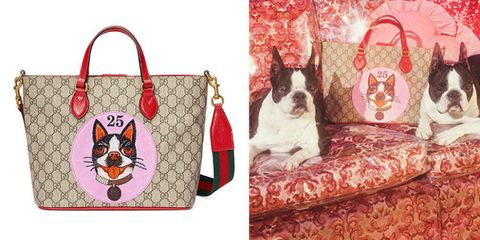 Handbag, Bag, Tote bag, Pink, Fashion accessory, Shoulder bag, Design, Material property, Canidae, French bulldog, 