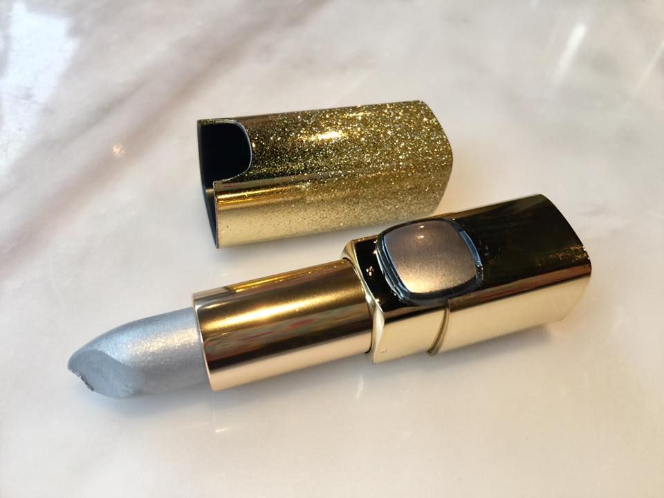 Lipstick, Material property, Brass, Cosmetics, Beige, Metal, 