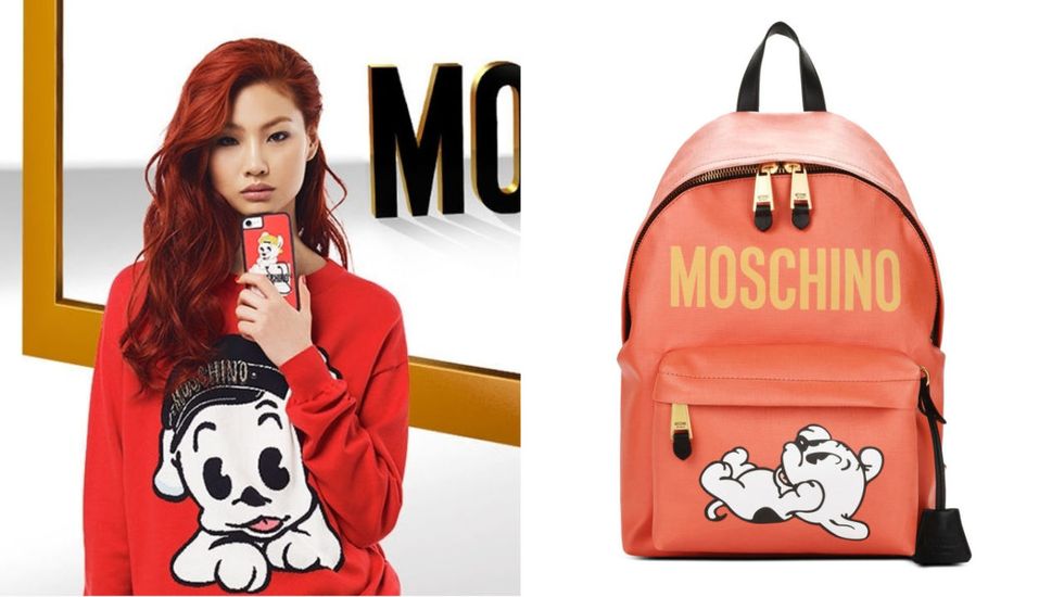 Red, Backpack, Bag, Product, Cartoon, Handbag, Joint, Font, Fashion accessory, Canidae, 