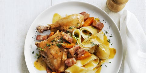 Spring Chicken with Egg Noodles
