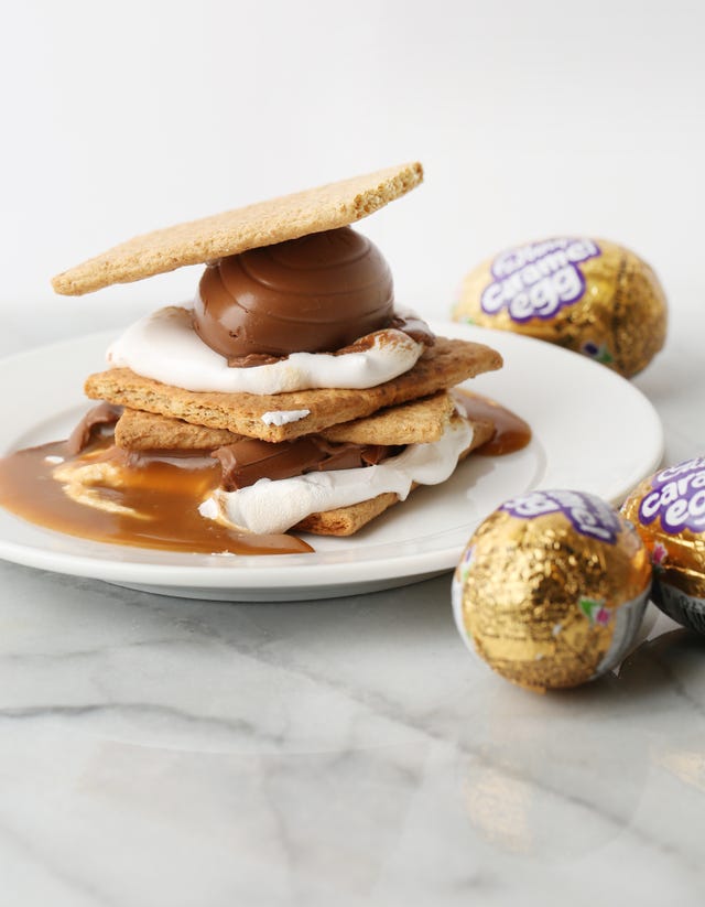 caramel cadbury egg smores