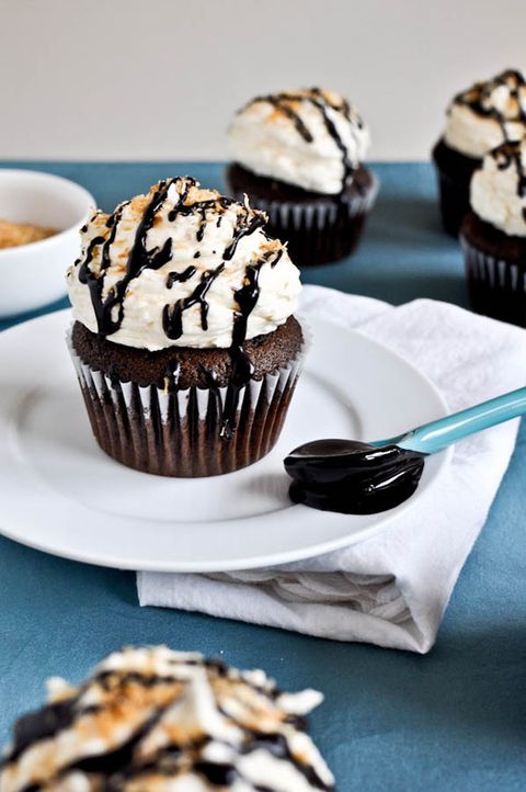 These toasted coconut flakes sprinkled on top give the perfect texture to these rich and luscious chocolaty cakes.

<strong>Get the recipe from <a href="http://www.howsweeteats.com/2011/08/mocha-coconut-frappuccino-cupcakes/ ">How Sweet Eats</a>.</strong>
