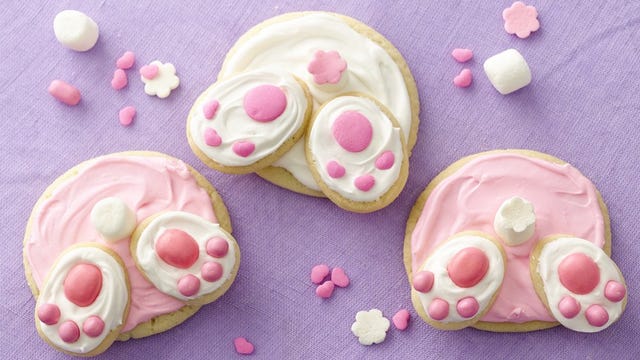 Sugared Bunny Butt Cookies