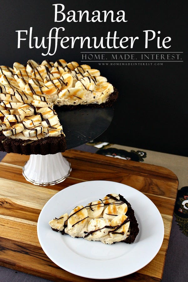 banana fluffernutter pie