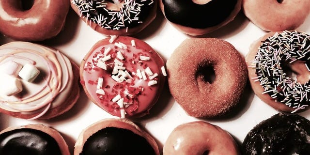 Food, Sweetness, Cuisine, Dessert, Doughnut, Ingredient, Confectionery, Recipe, Baked goods, Snack, 