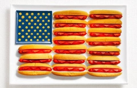 Flag Made from Food - United States