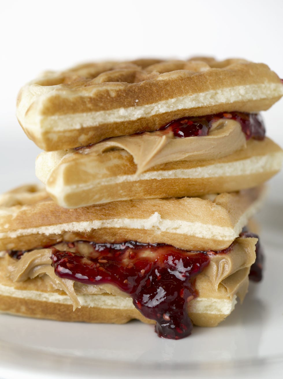 Peanut butter and raspberry preserves.