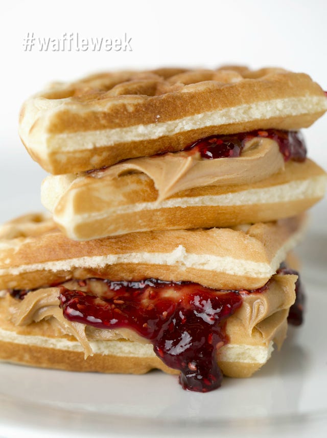peanut butter and jelly waffles