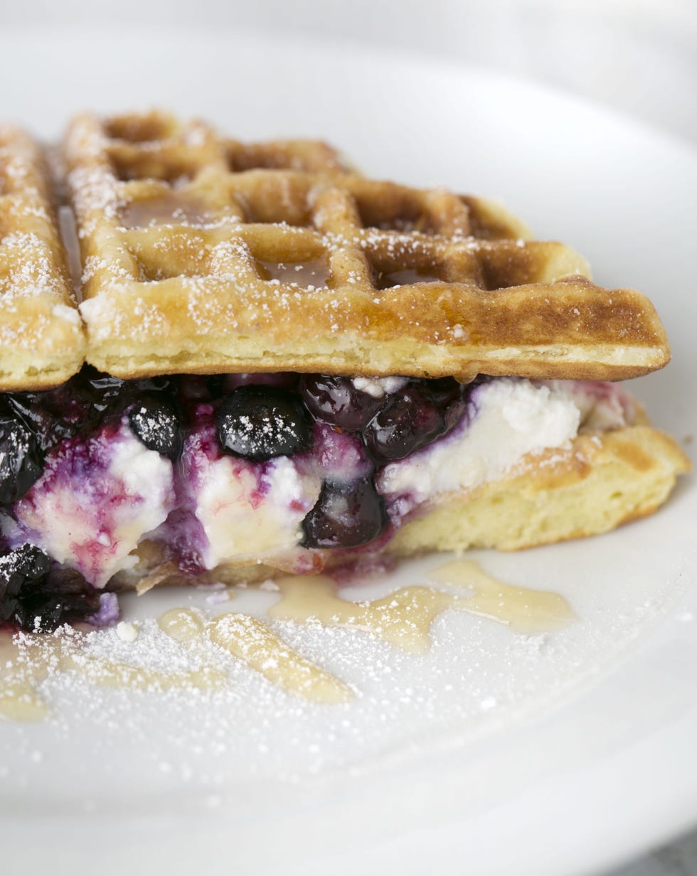 Ricotta, blueberries, and honey.