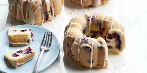Mini Lemon-Blueberry Bundt Cakes