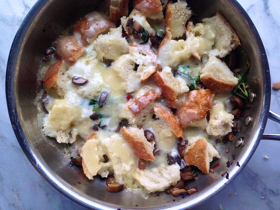 Cheesy Skillet bread melted
