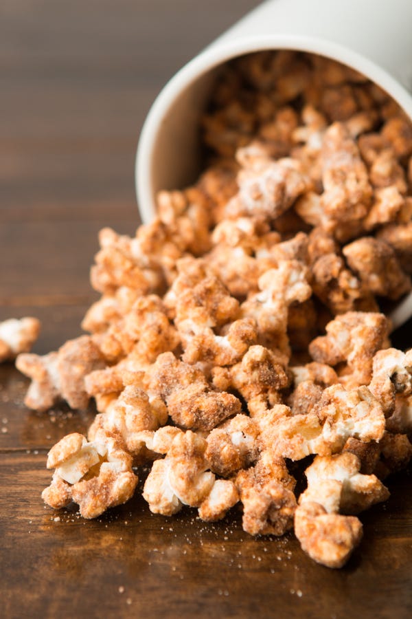 <p>Salty and sweet snacks are always a hit, but Churro Popcorn with its special cinnamon-ny goodness is an unexpected and welcome twist. Plus, you can make four servings in literally less than FIVE minutes. Well, this recipe <em>supposedly </em>makes four servings. We wouldn't have a problem finishing this stuff off in one sitting...</p>
<p>Get the recipe from <a target="_blank" href="http://www.ohsweetbasil.com/churro-popcorn-recipe.html">Oh Sweet Basil</a>.</p>

