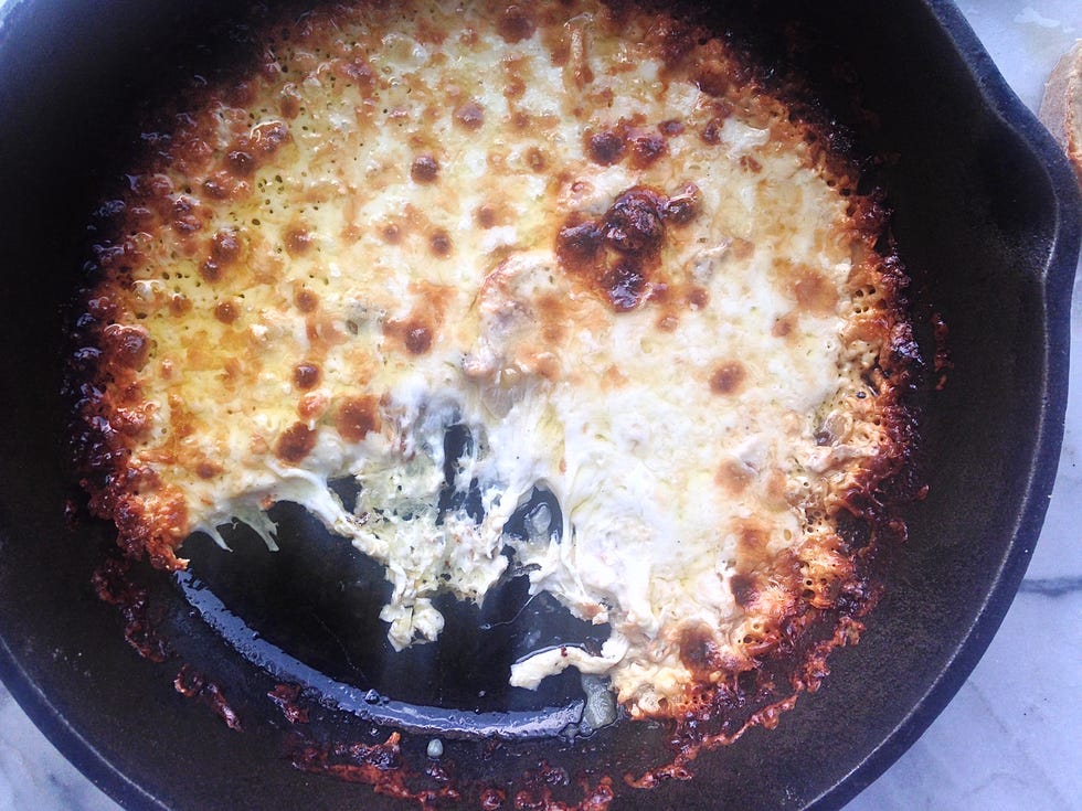 Baked Mozzarella with Olive Oil close-up
