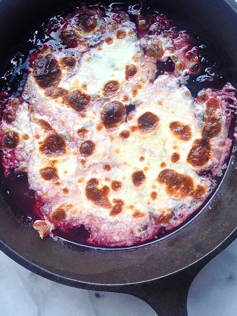 Baked Mozzarella with Cherry Jam