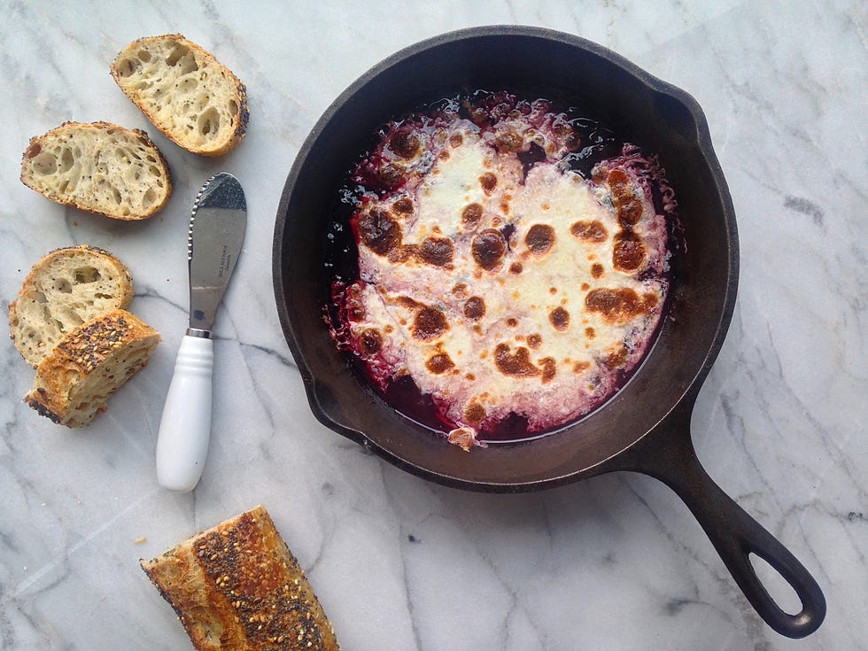 Baked Mozzarella with Cherry Jam