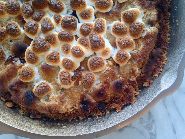 S'mores Skillet Cake close-up