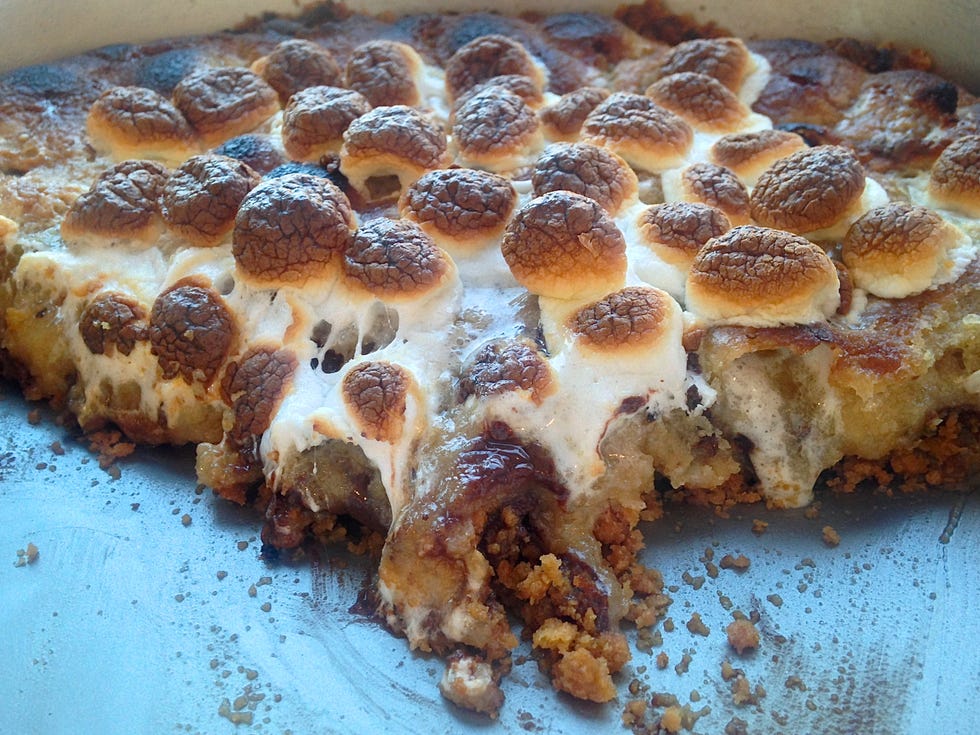 S'mores cut into