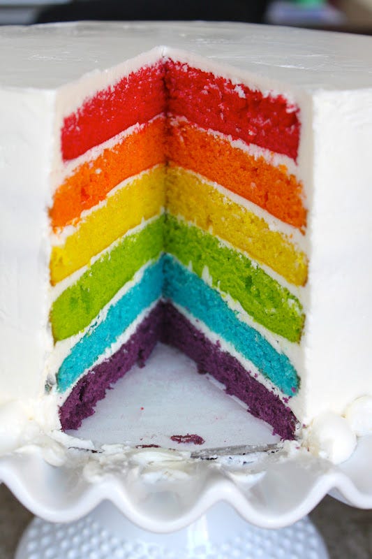 Rainbow Velvet Cake