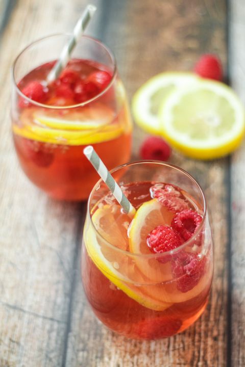 Raspberry-Lemon Blush Sangria Spritzers