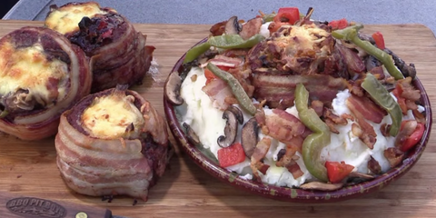 Stuffed Beer Can Burgers q Pit Boys Most Extreme Burger Recipe