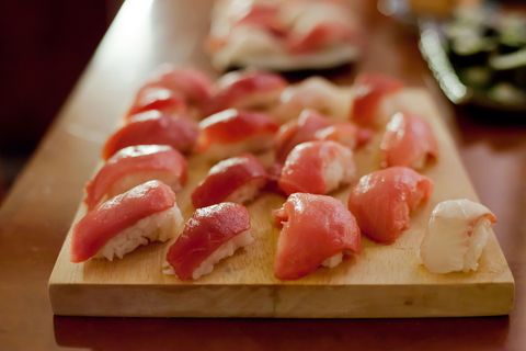 Raw tuna sushi