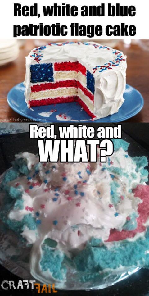 Pinterest Flag Cake Fails - Delish.com
