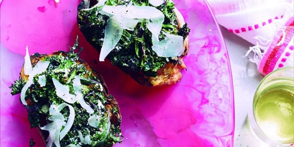 Grilled Kale Toasts