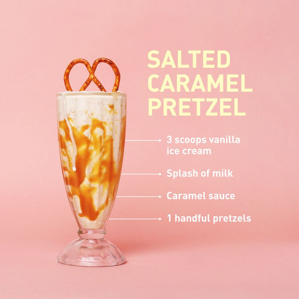 salted caramel pretzel milkshake