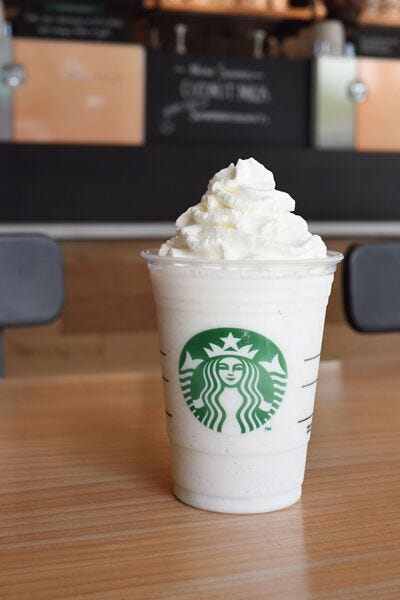 Food, Dessert, Logo, Dairy, Hardwood, Sweetness, Fast food, Whipped cream, Wood stain, Cream, 