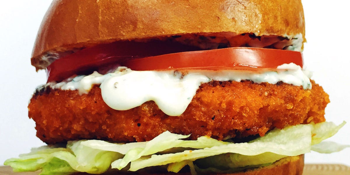 Buffalo Chicken Burger with Blue Cheese Ranch