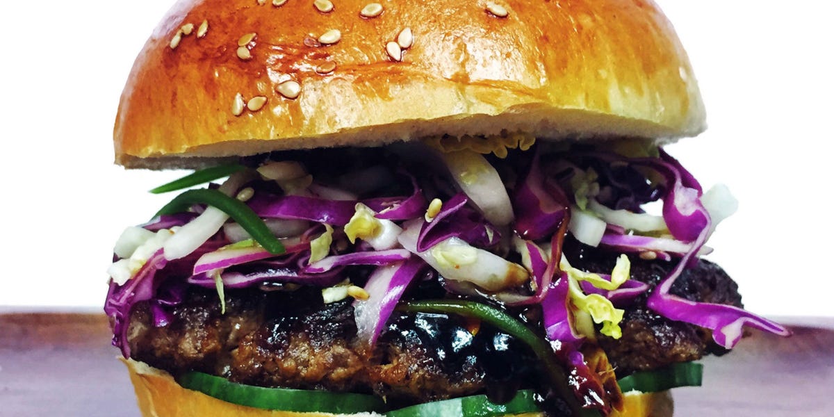 Korean BBQ Burgers Recipe - How to Make Korean Barbecue Burgers
