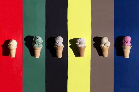 Sorbetes, Ice cream cone, Illustration, Ice cream, Paint, Gelato, Still life photography, Frozen dessert, Dondurma, 