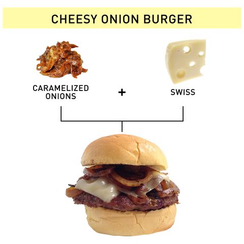 cheesy onion burger