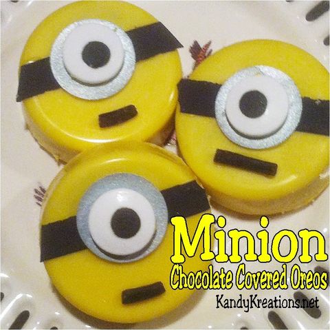 Minion Chocolate Covered Oreos by Kandy Kreations