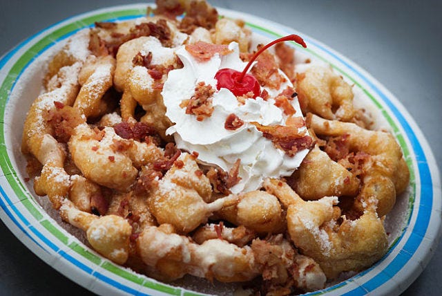 Maple Bacon Funnel Cake