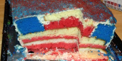 Flag Cake Fail - Symmetrically Sad