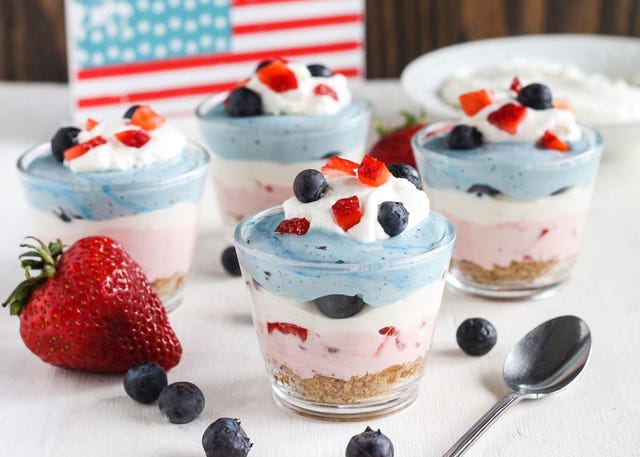 no bake berry cheesecakes