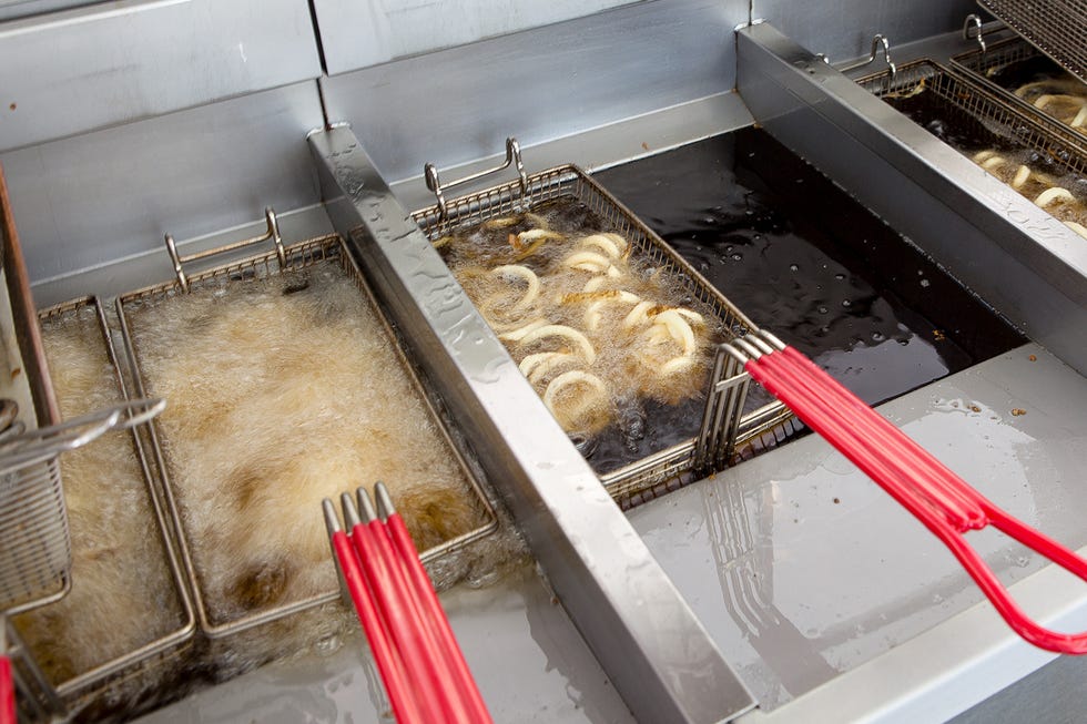 Curly Fries Being Fried