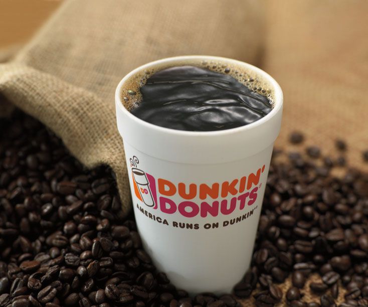 Dunkin donuts on sale free coffee