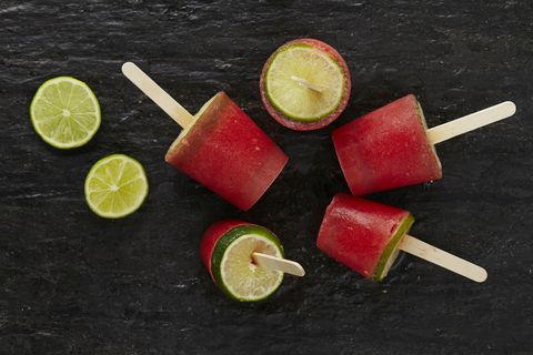 <p>Plop yourself on a pool float and lick one of these refreshing, watermelon-lime ice pops.</p>
<p>Get the recipe from <a target="_blank" href="http://www.delish.com/cooking/recipe-ideas/g2810/dixie-cup-popsicles/?slide=1">Delish.com</a>.</p>
