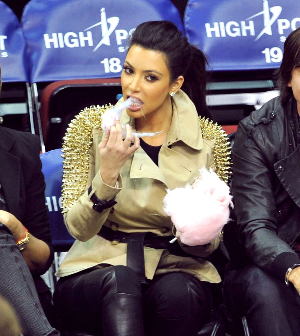 Hope Kim didn't get any sticky Cotton Candy on that Burberry Prorsum coat.