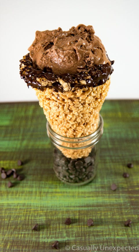 Rice Krispies Ice Cream Cone