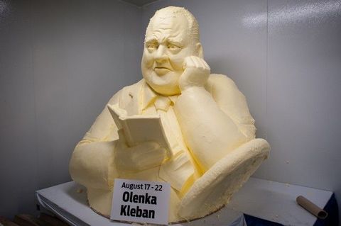 Check out this depiction of Toronto mayor Rob Ford at the Canadian National Exhibition. What do you think he's contemplating for his future? A political comeback? Dinner plans?
