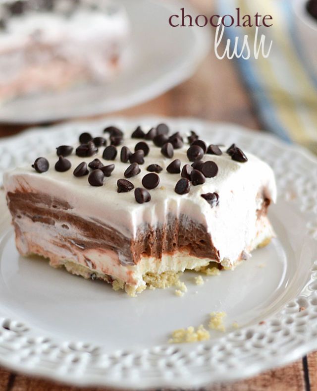 Layered Chocolate Pudding Dessert - The BakerMama