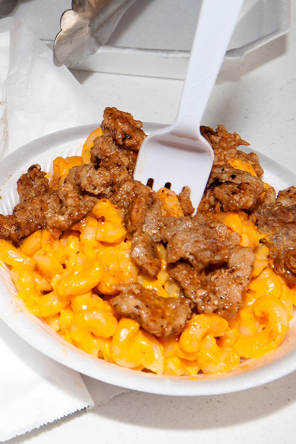 Just like Mama used to make, right? Okay, maybe not exactly, but the ground alligator meat atop extra-gooey macaroni and cheese at <a target="_blank" href="https://www.facebook.com/chestersgatorsandtaters">Chester's Gators and Taters</a> will make you freak out twice over—first, that you're eating gator, and second, that you actually like (maybe even love) it. It's like Hamburger Helper kicked up a notch.