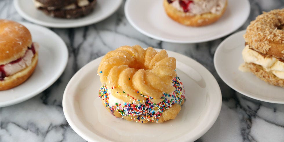 Food, Cuisine, Sweetness, Dishware, Dish, Baked goods, Dessert, Finger food, Doughnut, Ingredient, 