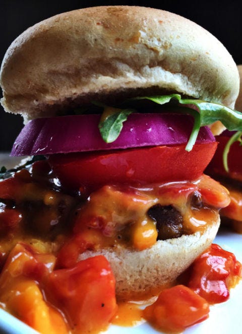 Food, Finger food, Cuisine, Ingredient, Sandwich, Dish, Purple, Baked goods, Bun, Magenta, 
