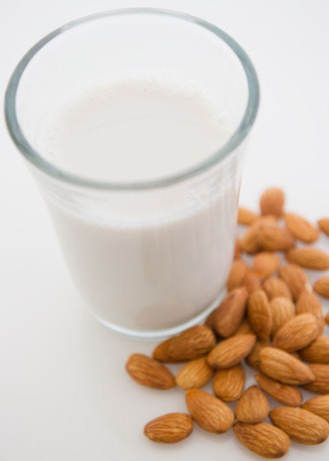 Food, Milk, Almond, Ingredient, Lactose, Soy milk, Grain milk, Plant milk, Almond milk, Drink, 