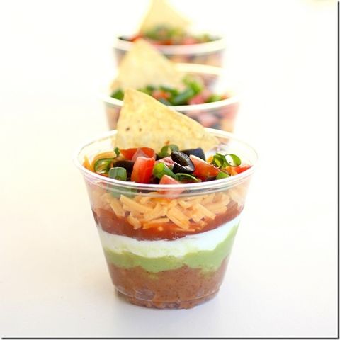 <p>You don't even have to get out of the pool to enjoy these individual 7 layer dips.</p>
<p>Get the recipe from <a target="_blank" href="http://www.the-girl-who-ate-everything.com/2011/12/individual-seven-layer-dips.html">The Girl Who Ate Everything</a></p>

