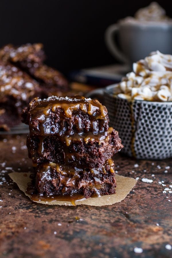 Salted Caramel Mocha Nutella Brownies